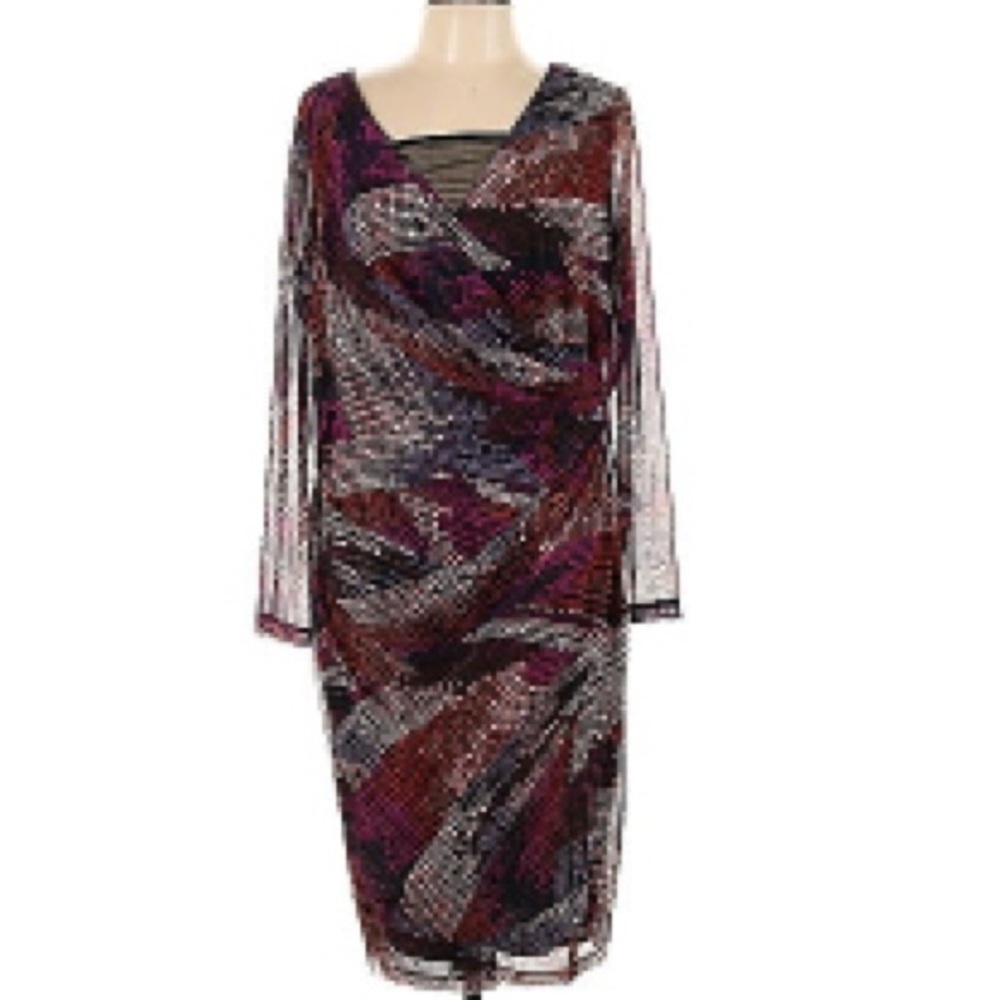 Elegant London Times Cocktail Multicolor Dress